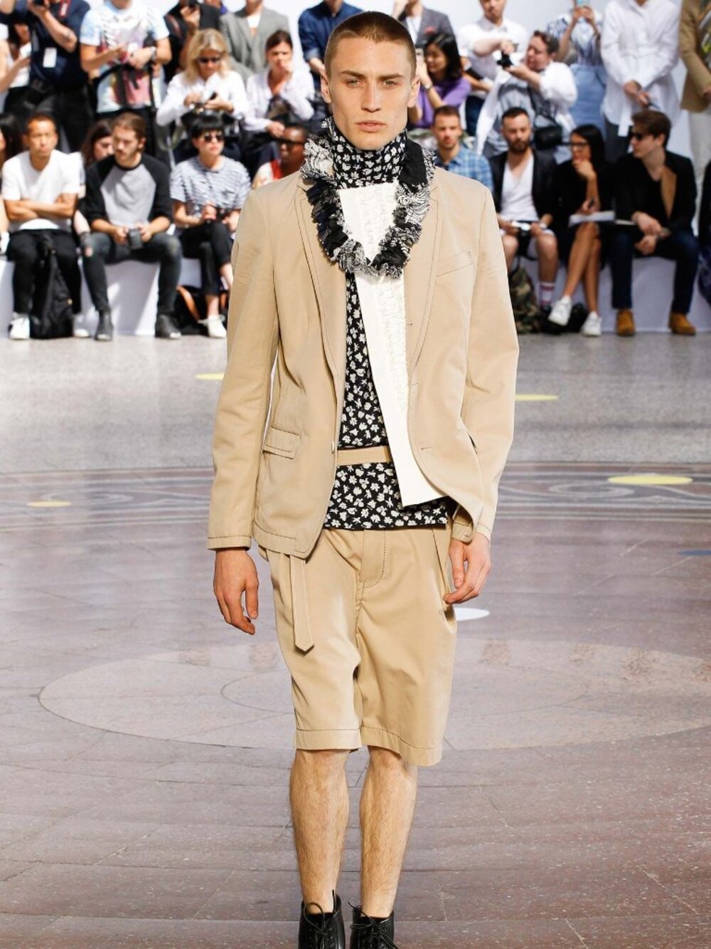Sacai 2016SS Runway Patch Lapel Contrast Stitch Blazer